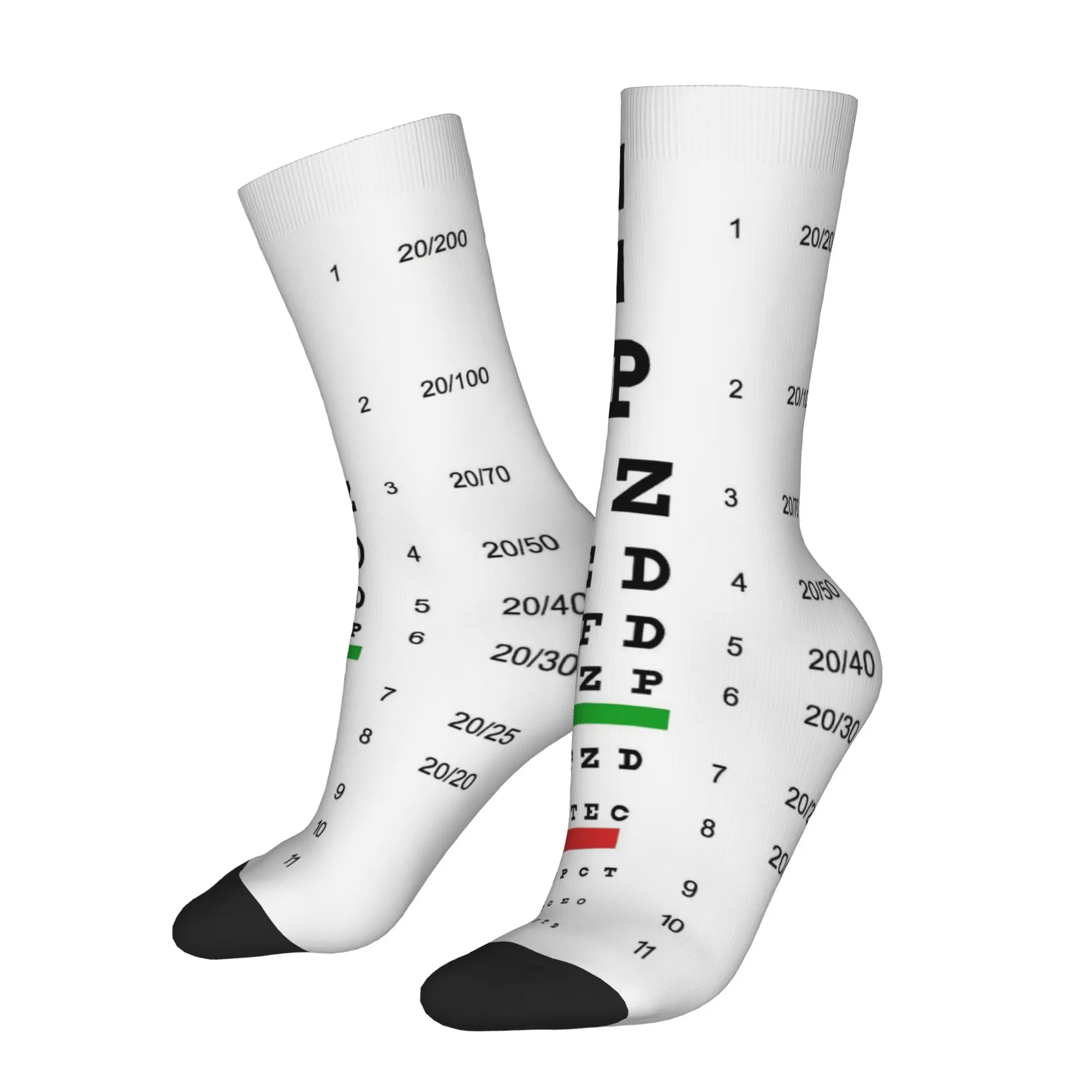 Eye Chart Merch Men Women Socks Non-slip  Skateboard Middle Tube Stockings Super Soft Small Gifts