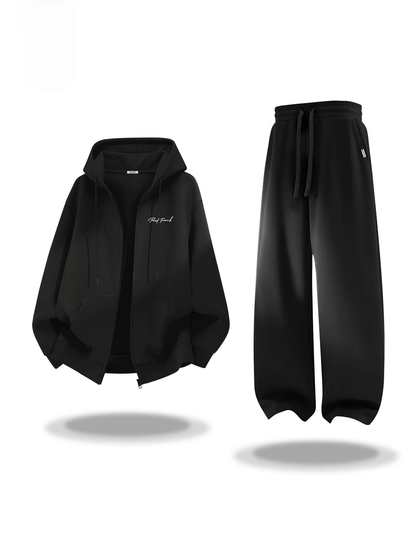 

Комплект из хлопкового бленда: повседневный кардиган, худи, прямые брюки для мужчин. Молодежный осенний комплект с длинным рукавом.