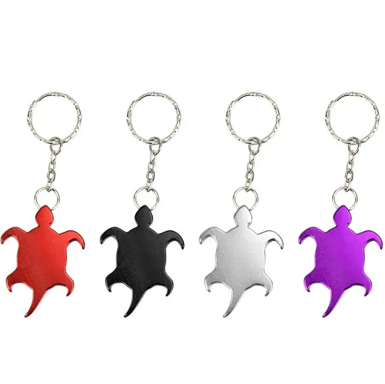 

1000pcs/lot Turtle shaped Aluminum alloy key chain can beer bottle opener keychains make logo gift SN4567