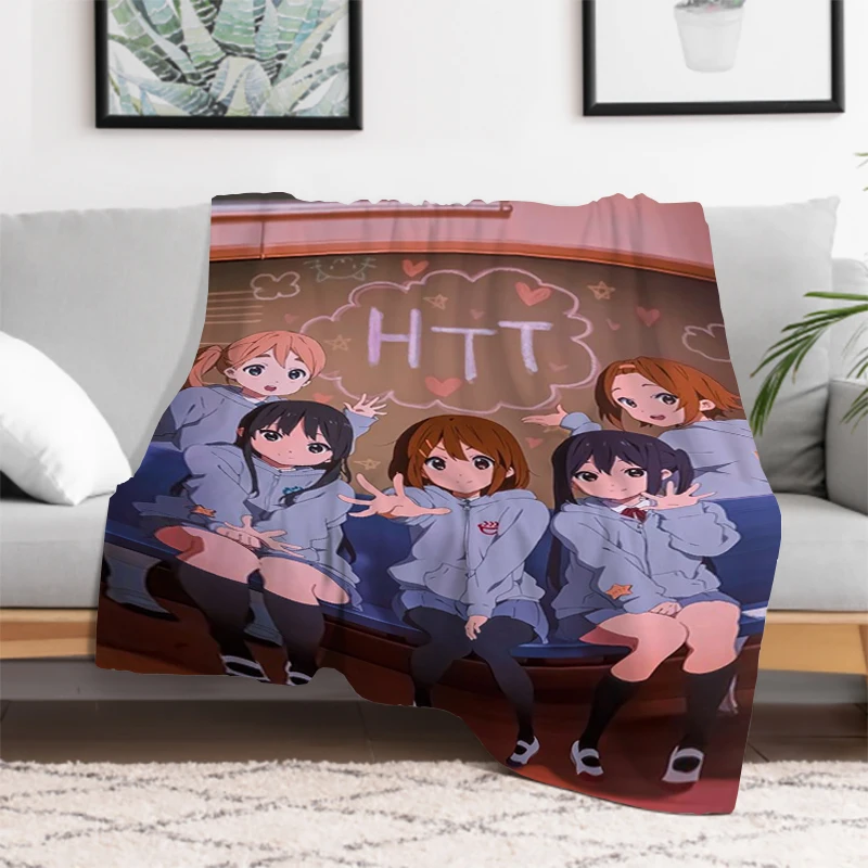 

K-ON！ Thick and Warm Fleece Blanket Sofa Winter Microfiber Bedding Fluffy Soft Blankets & Throws Knee Nap Decorative Custom Cute