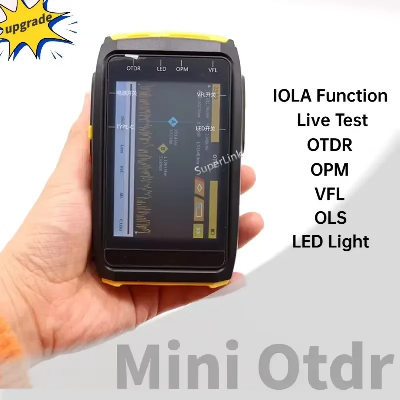 

Оптический рефлектометр OFW MINI OTDR, новый, 1610 нм, 20 дБ, активный, для тестирования волоконно-оптических линий, с сенсорным экраном, OPM, VFL, IOLA