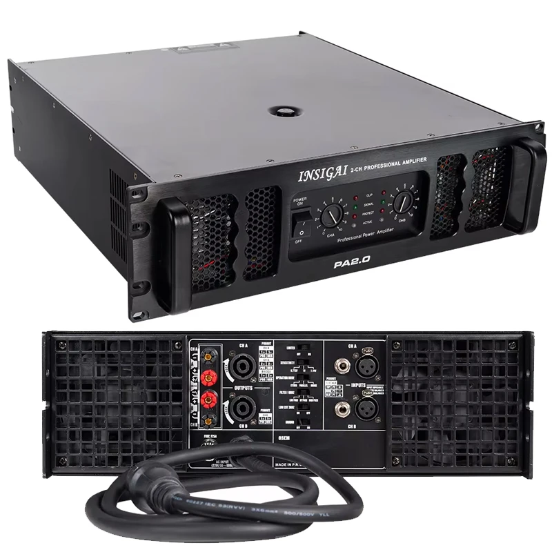 3U Professional Linear Sound System Audio Speaker Pa 2 Channel Power Amplifier 4000w 5000 Watts Amplifiers Power