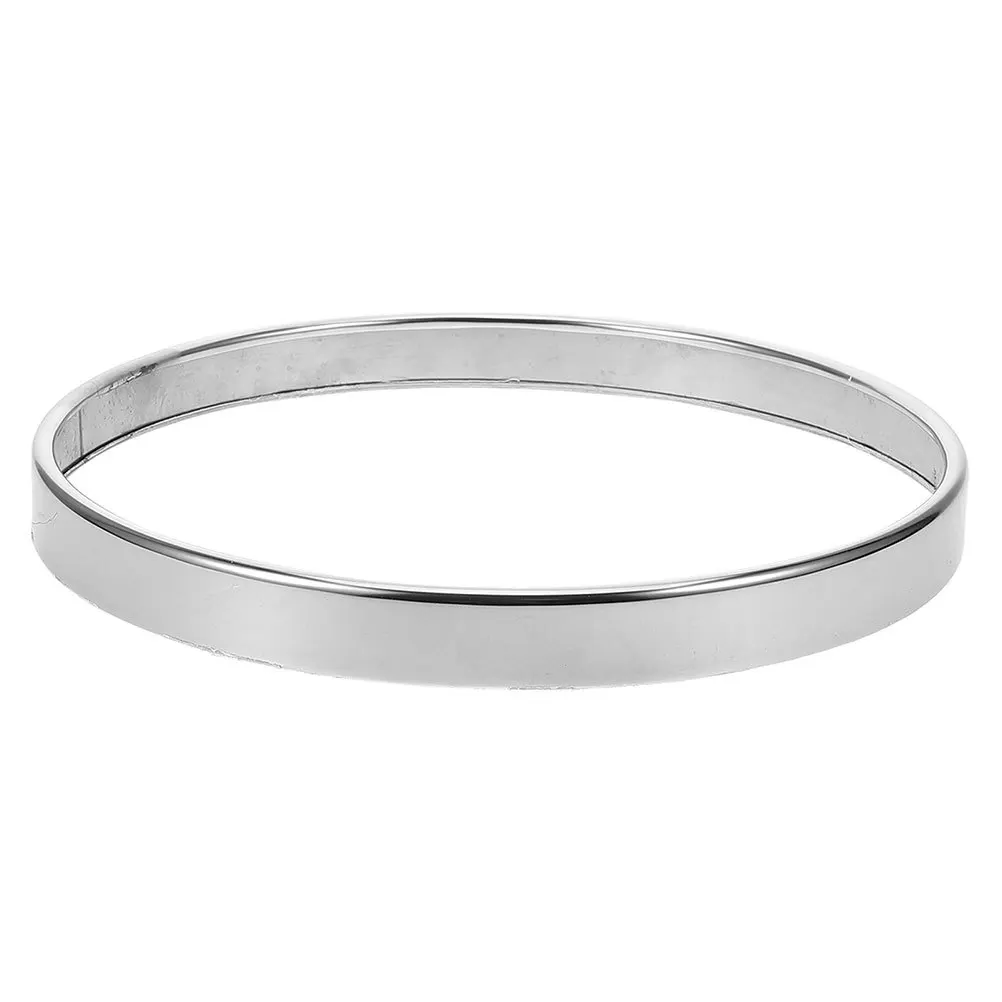 

Silver Round Trash Can Press Ring Plastic Steel Garbage Bag Secure Hold-Down Ring for Home Office Kitchen Waste Bin Stabilizer