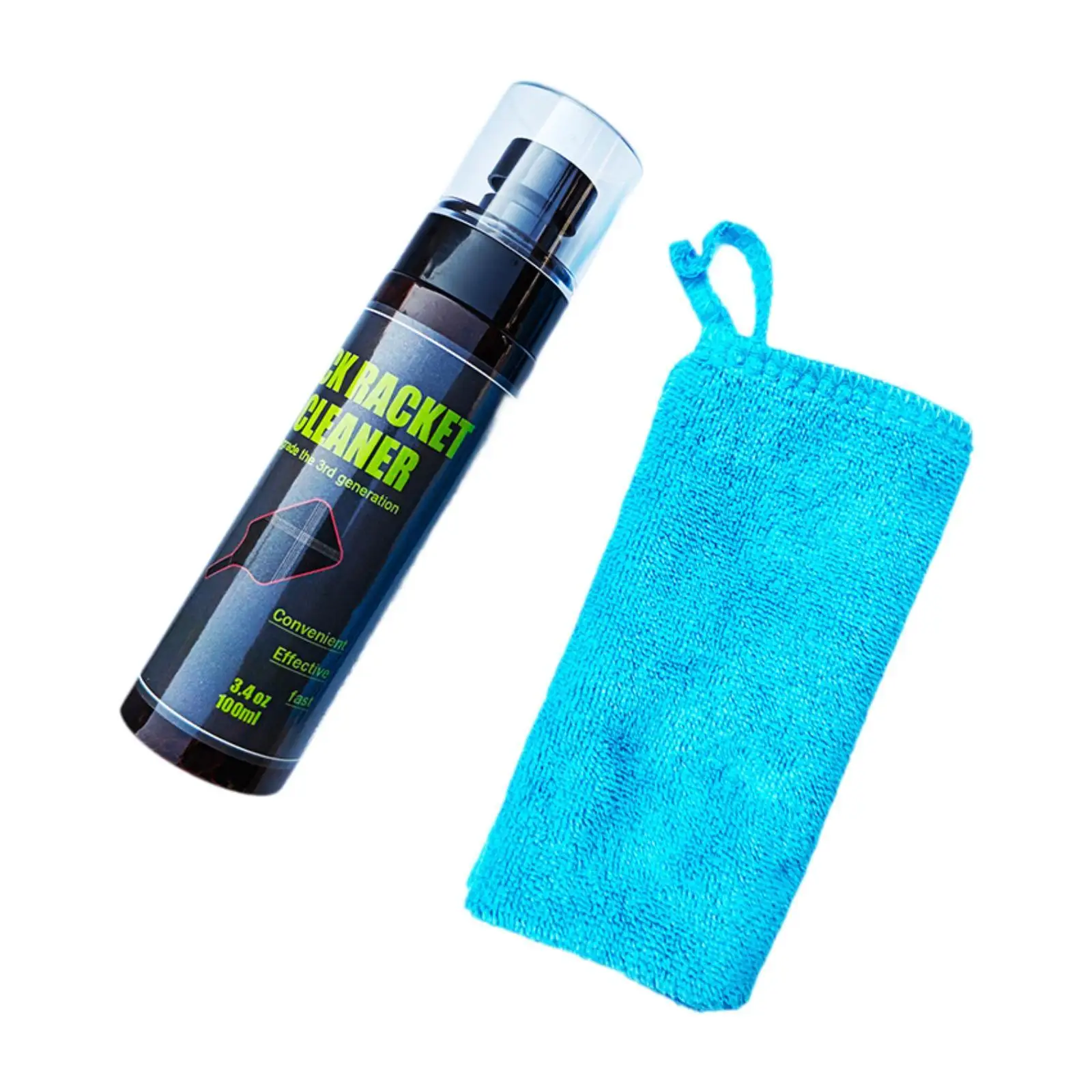 Pickleball Paddle Cleaner 100 ml with Dry Towel Lightweight Improves Rotate and Accuracy Paddle Cleaning Agent Paddle Care Kit