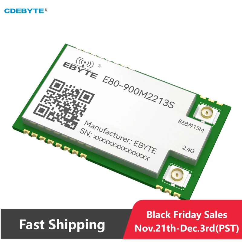 

LR1121 LoRa беспроводной модуль LoRa широкодиапазонный двухдиапазонный Sub-G 868 МГц 915 МГц 2,4G SMD TCXO CDEBYTE E80-900M2213S SPI RF модуль