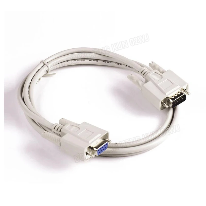 DB9 Serial Port Extension Cable PDA Modem Male To Female Direct Connect Cable DB9-RS232/485 9-Pin Data Cable Non/Crossover Type