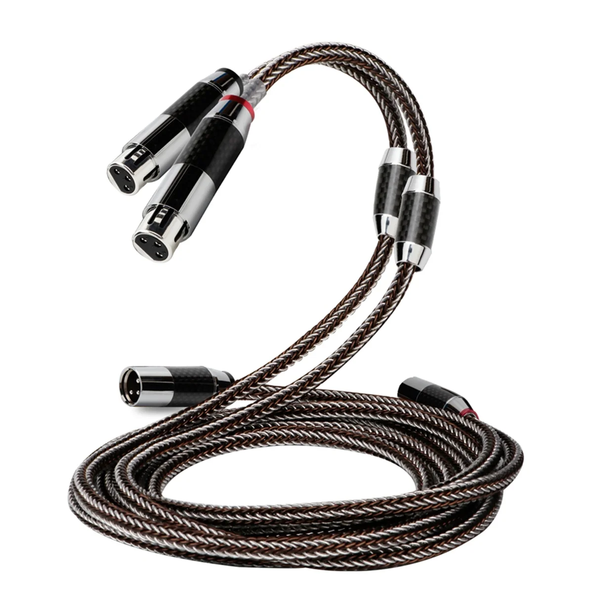 BFYLE ハイファイオーディオバランス XLR ケーブルオス - メス XLR コネクタ OCC 混合銀メッキ銅マイクミキサー用