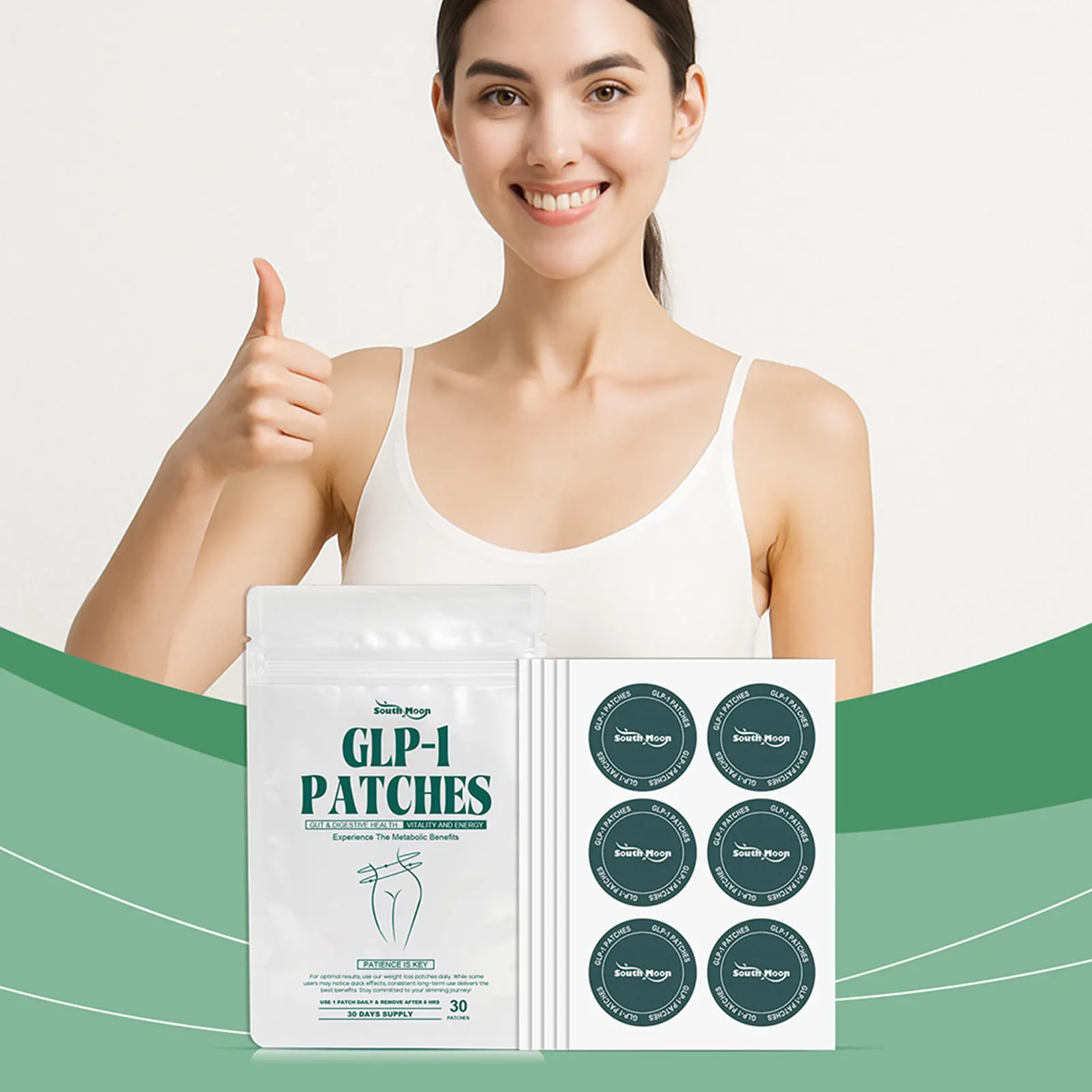 

30 шт./кор. ботанический пластырь GLP-1, 30 пластырей, натуральные ингредиенты, укрепляющий пластырь для ухода за телом для мужчин и женщин
