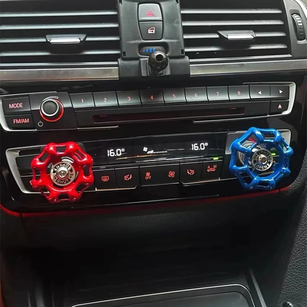 Car creative switch valve modification one key start car center control knob metal decoration ornament gear lever modification