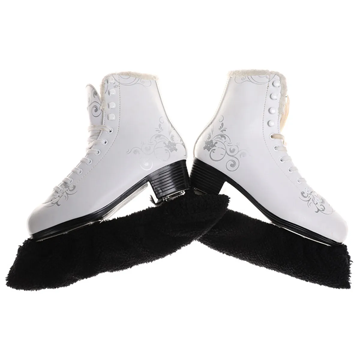 

Ice Skate Cover Elastic Design Super Absorbent Microfiber Fabric Protects Blades from Moisture Rust and Damage Soft Comfortable
