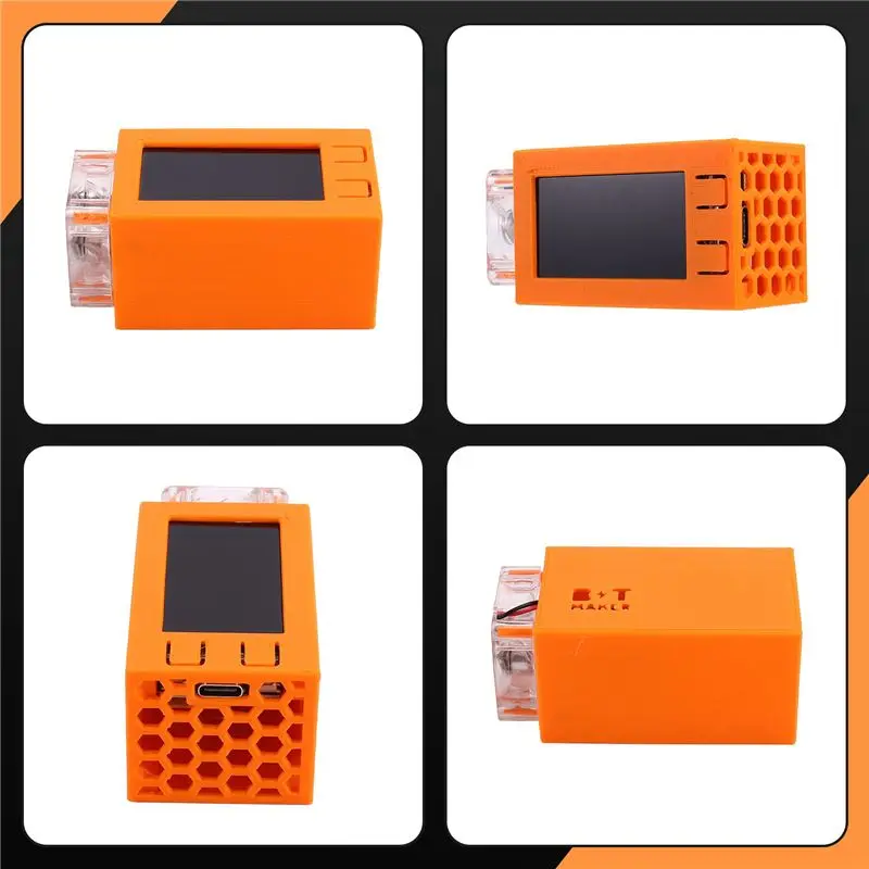 ABKS-2X For Nerdminer V2 Pro Miner 78KH/S Mini Bitcoin Lottery Miner With Luminous Fan BTC Solo Lottery Mining Miner Orange