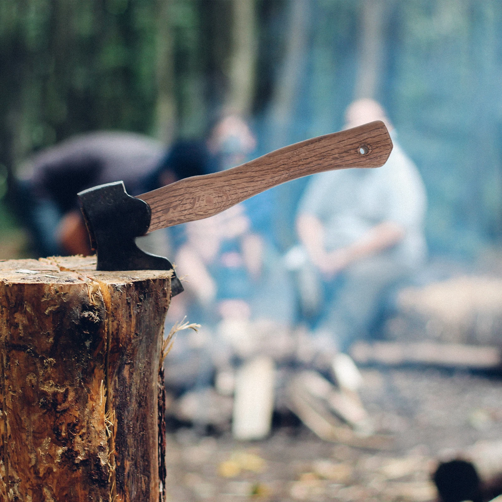 

Wooden For Camp 27Cm Hatchet Woodworking Tool Brown Carbonized Wood Tiger Head Grip Durable Axe Handle Replacement Wood Tool