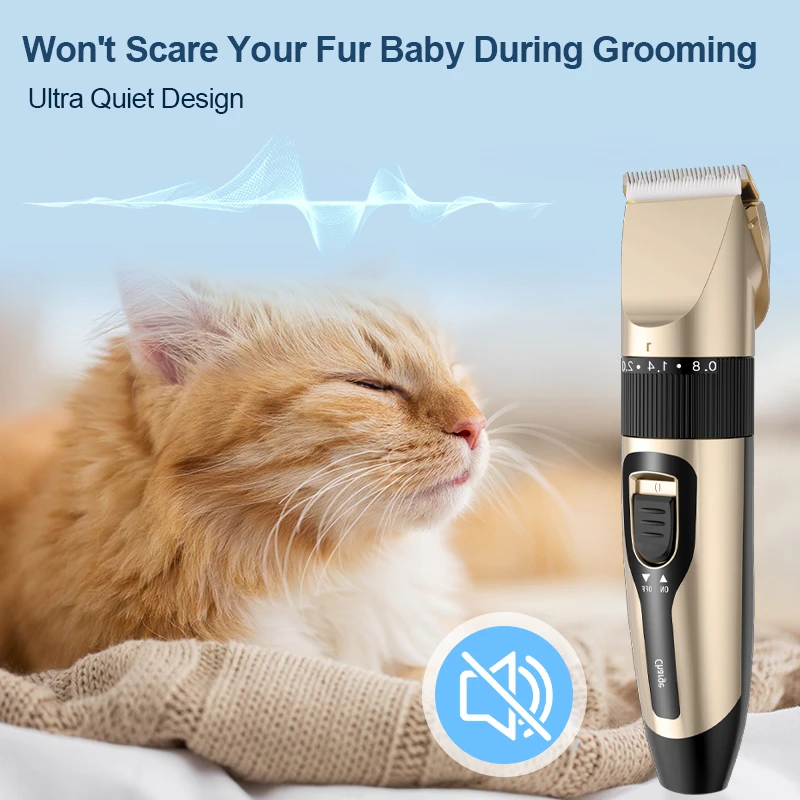 Dog Hair Clippers Electrical Pet Dog Clipper Grooming Trimmer Set For Cat Rabbit Cordless USB Rechargeable Pet Shaving Machine