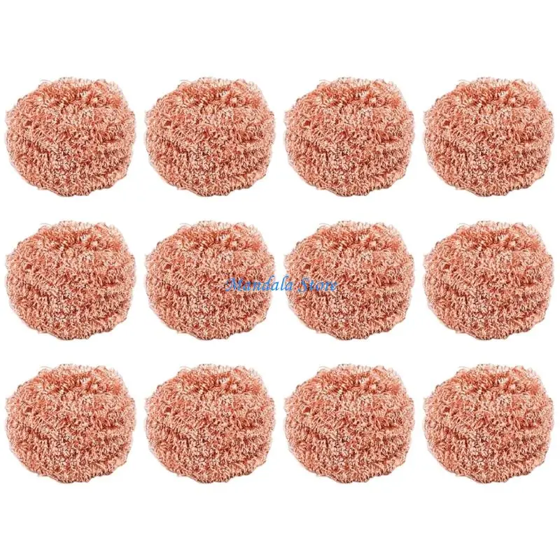 

U2JC 12pcs Copper Cleaning Tool Heavy Duty Solder Tip Cleaner For Kitchen Utensils Maintenance And Stubborn Stain Removal