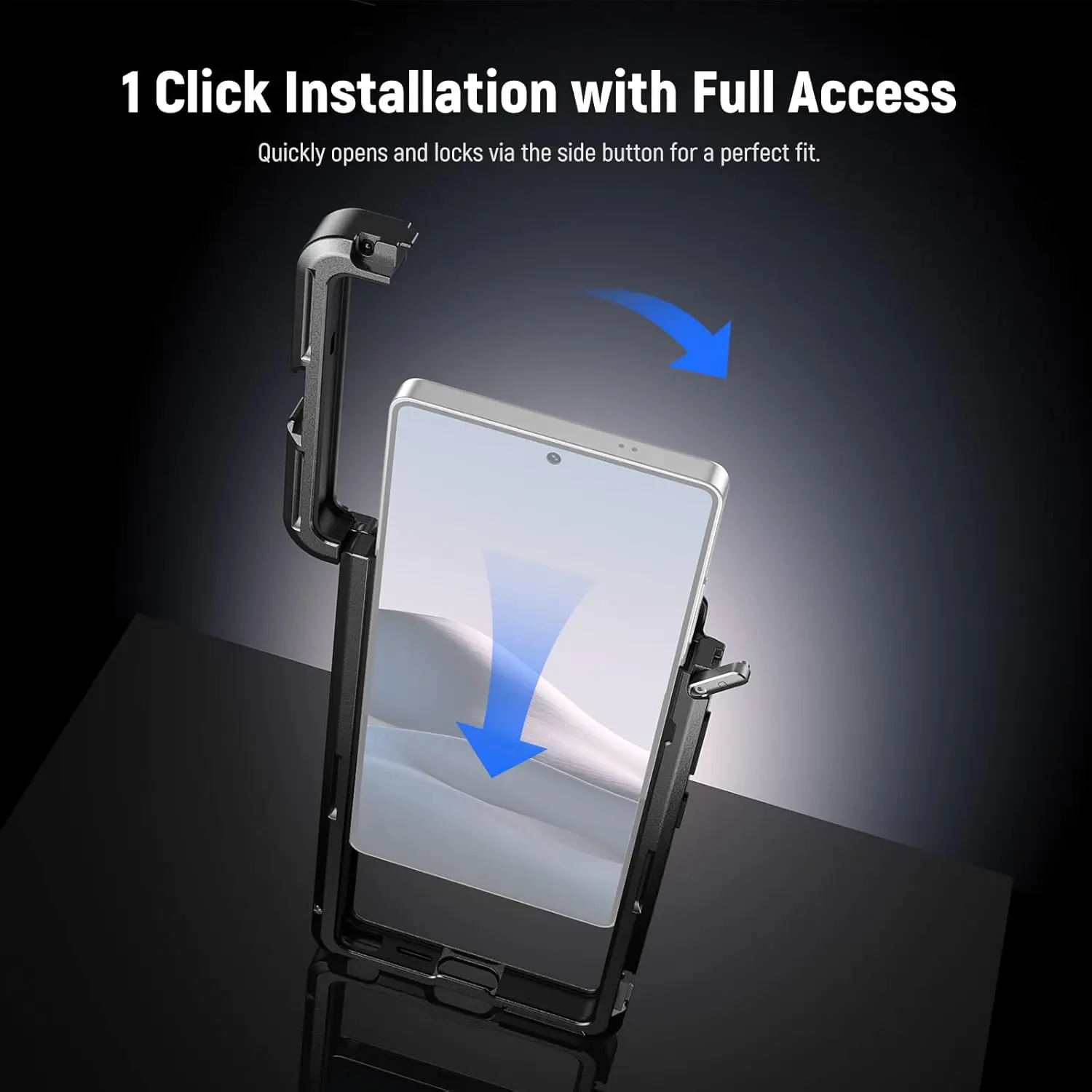 NEEWER حامل قفص الهاتف لهاتف Samsung Galaxy S25 Ultra، مثبت جهاز تصوير التسجيل بمقبض 2X، محول مرشح 67 مم