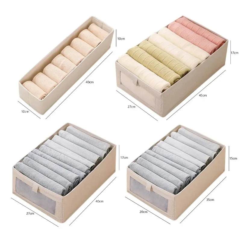 Visible Wardrobe Storage Organizers Cabinet Drawer Clothes Storage Box for T-Shirts Jeans Underwear Pants Organizer Box