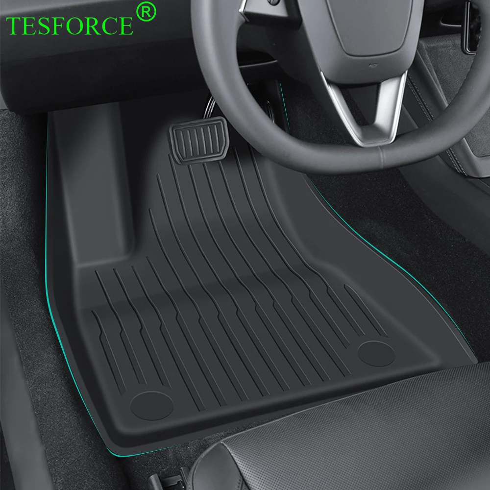 

For Tesla Model 3 Highland 2023-2024 Foot Pads TPE Cherneys Thickened Foot Mats Full Cover Double-layer Footbed Car Accessories