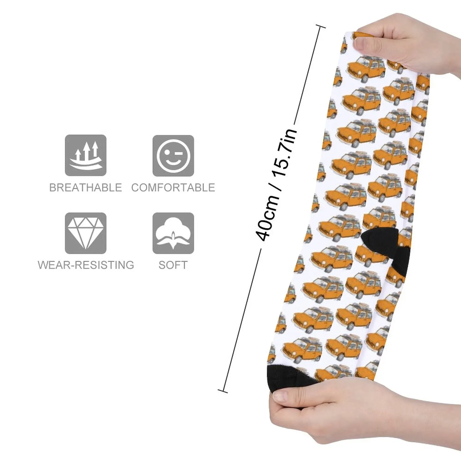 Mini CAR Orange Socks socks designer brand essential hockey Sports socks