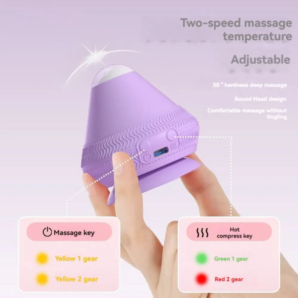 Electric Adsorption Type Massager Ball 2 Adjustable Temperature Vibrate Silicone Massage Cone Hot Compress Boost Flexibility