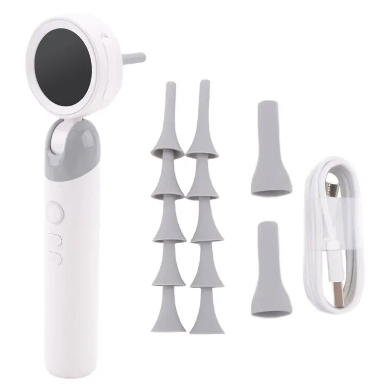 AEF7-Visual Ear Otoscope 1.38 Inch IPS Wireless Endoscope 1080P HD Camera Ear Wax Clean Take Picture Video Ear Inspection