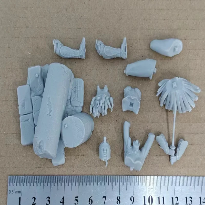 Figura de resina a escala 1/24, Kit de modelo de guerrera griega, escultura sin pintar, juguetes DIY