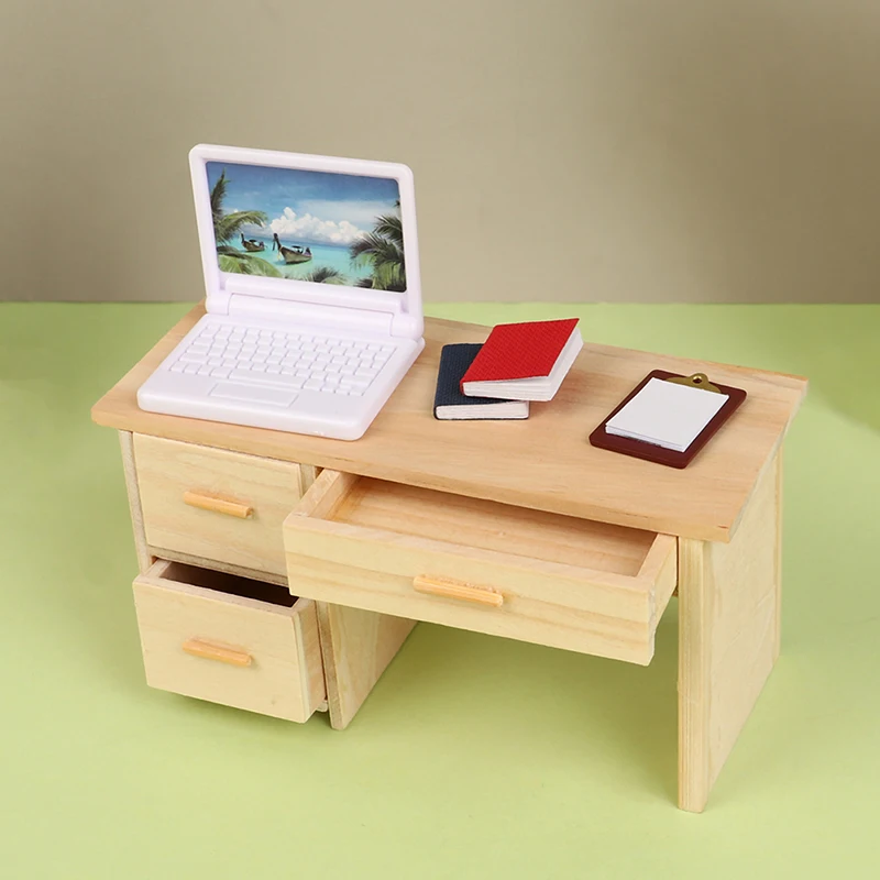 Casa de muñecas simulación en miniatura Mini silla de escritorio modelo DIY accesorios escena muebles Juguetes