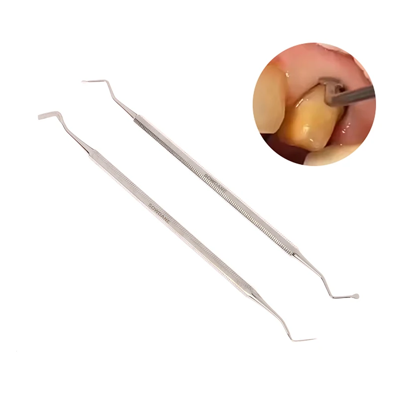 1PCS Double Headed Tandvlees Cord Packer Retractie Gum Separator Tandheelkundige Instrument Tanden Tandheelkundige Scaler Dubbele Uiteinden Instrument