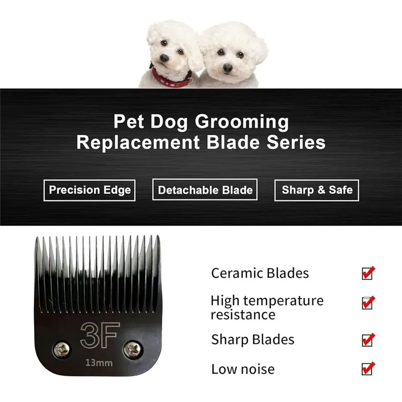 For Wahl KM 10 For Andis AG/AGC/SMC/Oster A5/Classic 76 Animal Clippers Compatible 3F 13Mm Pro Detachable Blade For Hair Trimmer - view 2