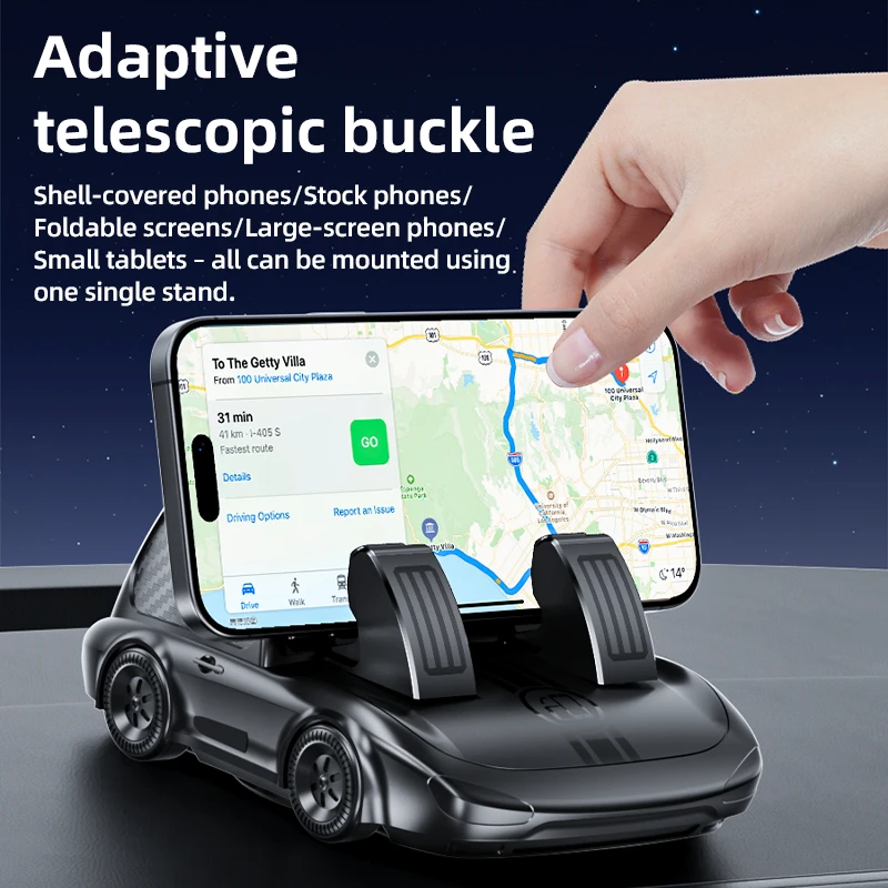 

New Car Model Phone Holder Center Console Dashboard Cartoon Parking Sign 360 Degree Rotating Car Navigation Fixed Bracket