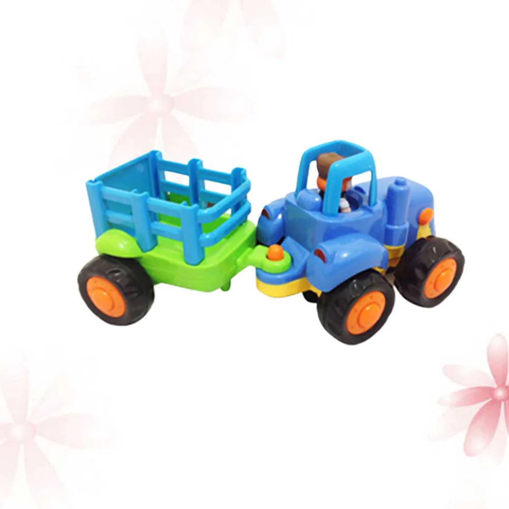 Kids Car Toy Tractors Car Model Engineering Van Model Kids Early Learning Toy Blue