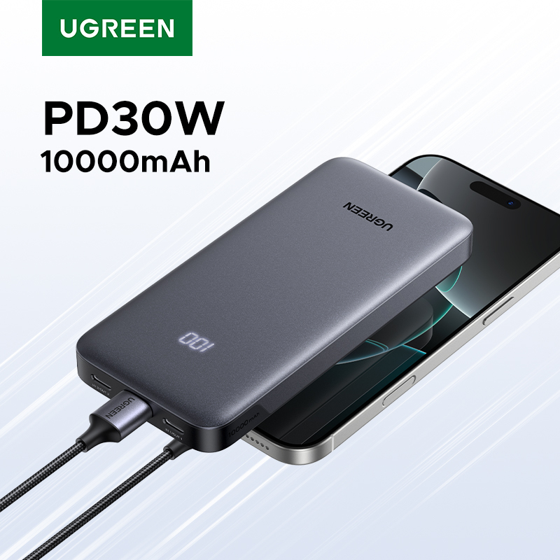  UGREEN PD 30W Power Bank Fast Charge 10000mAh 20000mAh Portable PowerBank for iPhone 17 16 Pro Max Xiaomi External Battery 