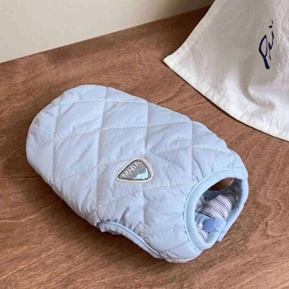 Durable Lightweight Pet Vest Sleeveless Quilted Dog Coat Cotton Padded Snap Button Closur Pet Clothing Dogs Cat