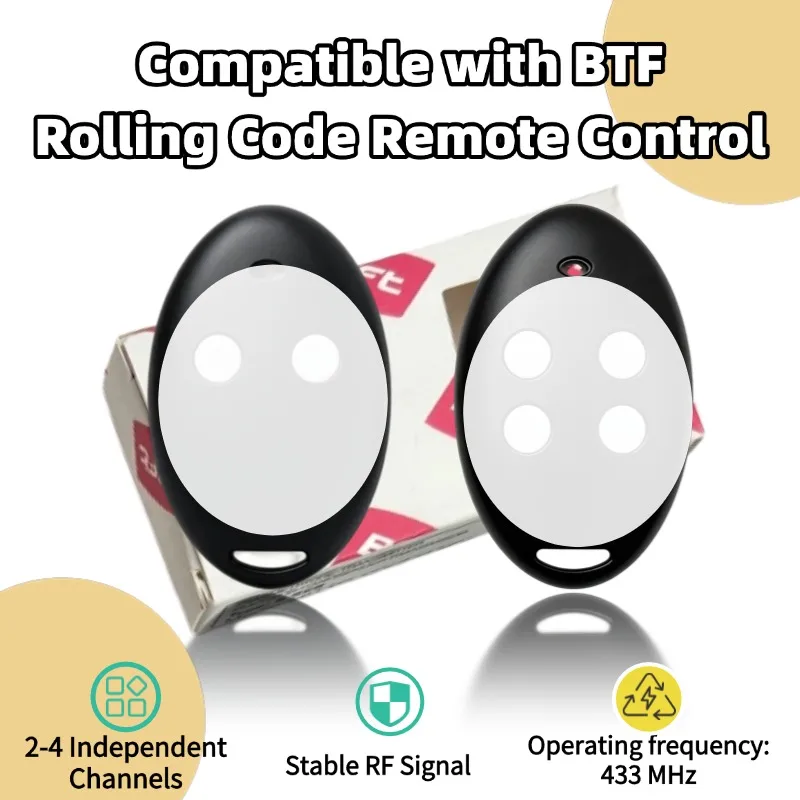 Remote Control MITTO 2 4 KLEIO B RCA 02 04 TRC1 TRC2 TRC4 Garage Door Opener 433.92MHz Transmitter