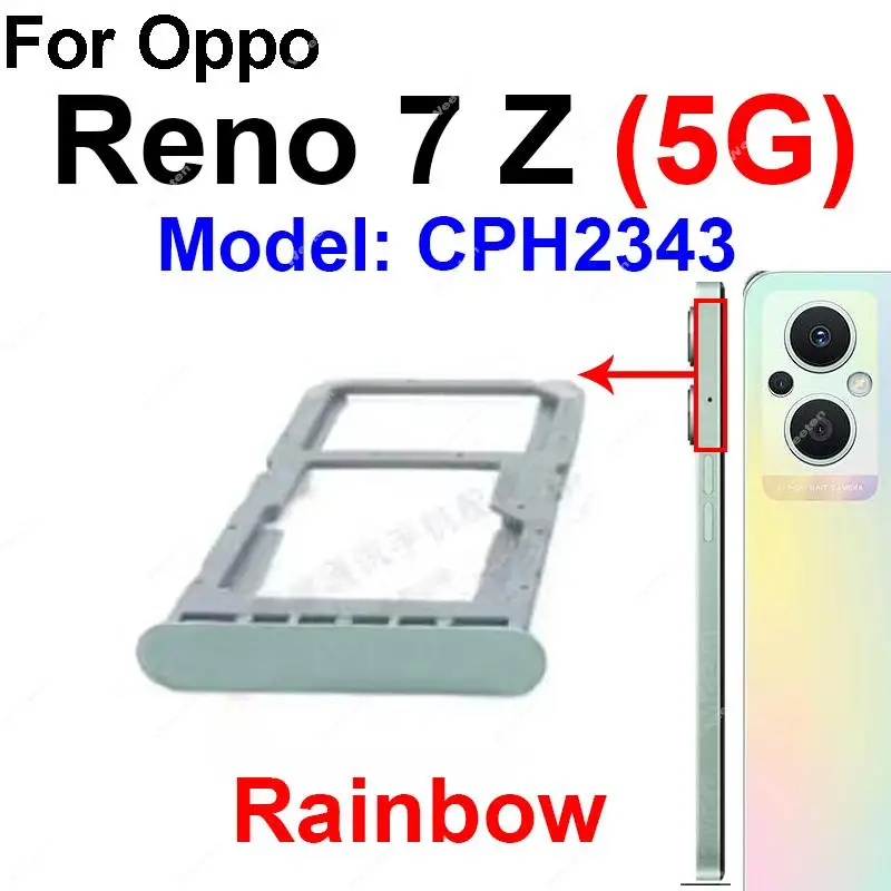 For OPPO Reno 7 7SE 7Lite 7Z 4G 5G SIM Card Tray Dual SIM Card
