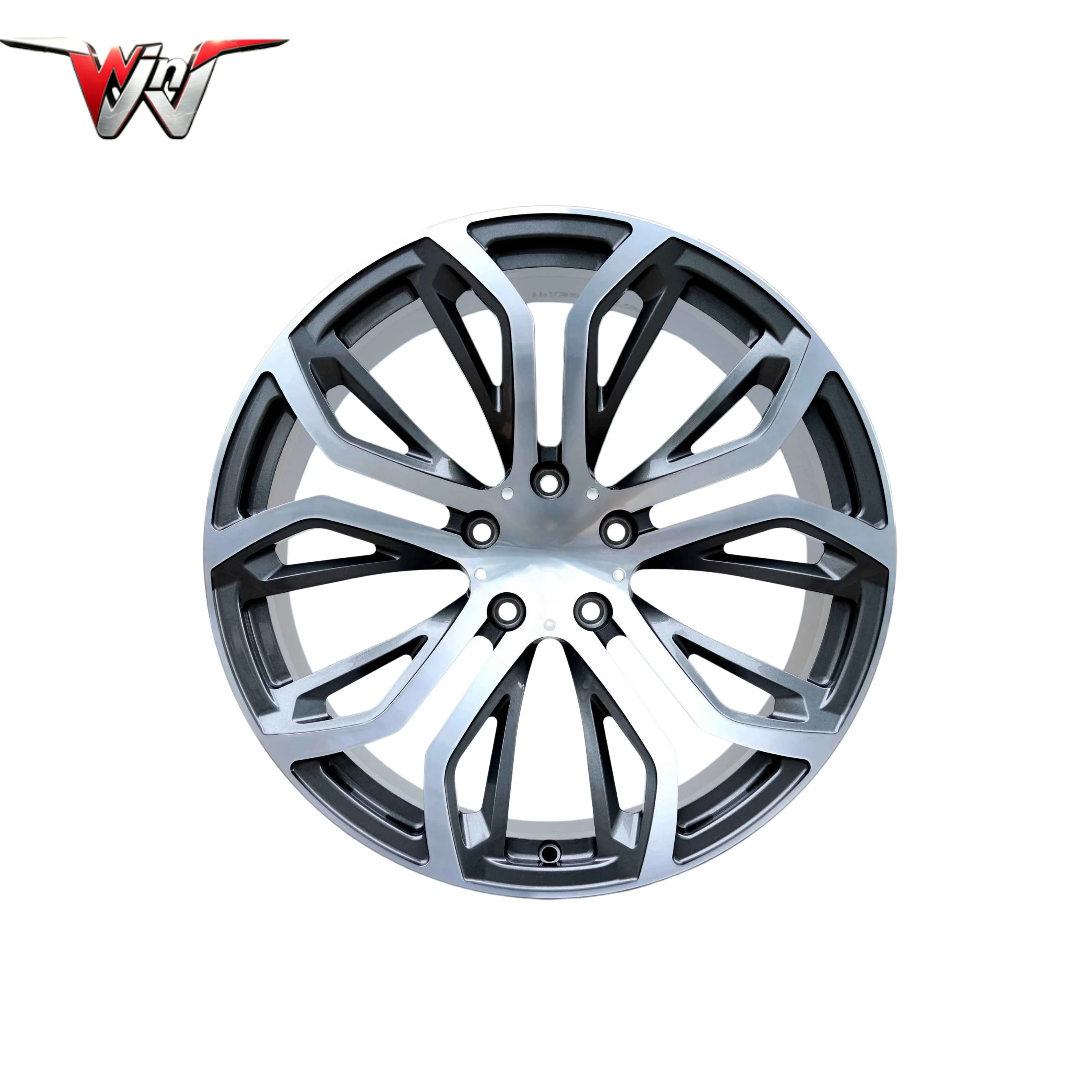 Flow Forming Five Spoke Polished Aluminum Alloy Wheel Hub Custom PCD ET Precision Machining Auto Rim