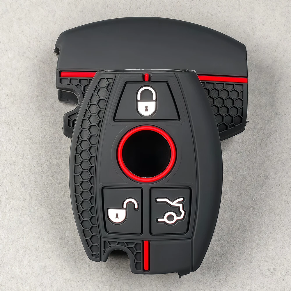 Silikon-Schlüsselhülle für Mercedes Benz A B C E Klasse GLS GLA GLK GLC CLS CLA AMG W204 W205 W212 W463 W176 – Detail 4