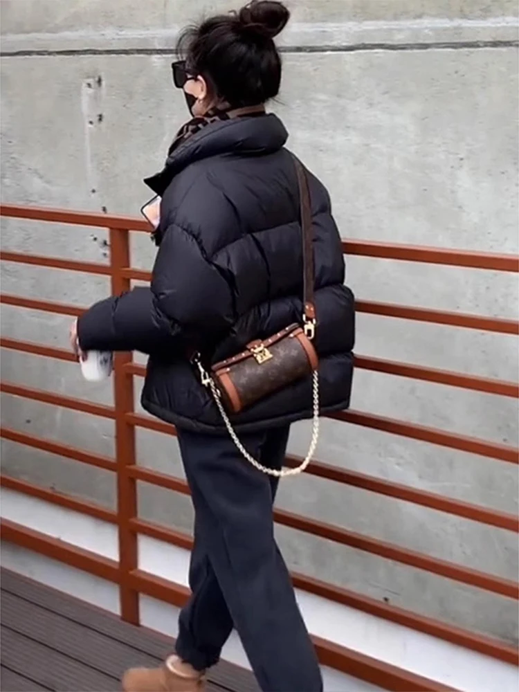 Koreaanse Sle ort Cotton Jaet damesbroodjas met opstaande kraag Winter Warm Faionable Veelzijdige damesbovenkleding