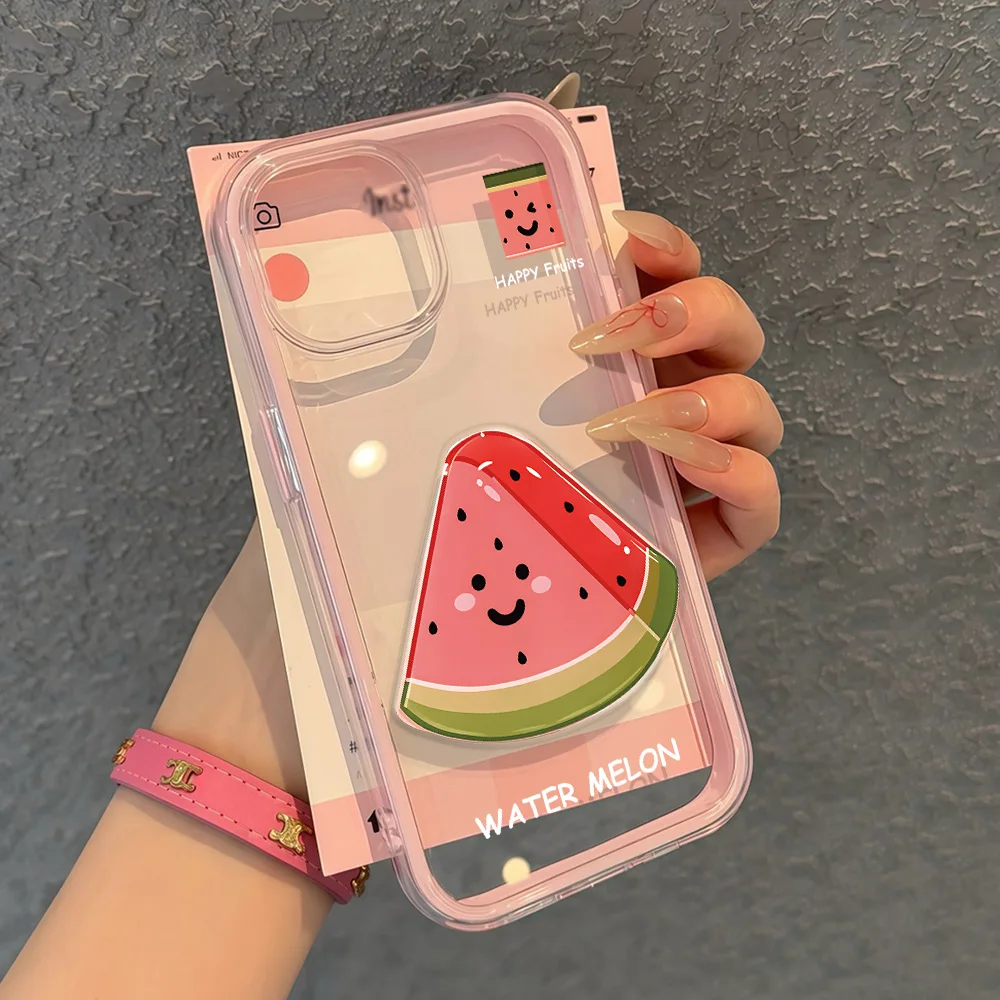 2-in-1 Silikon-Handyhülle für iPhone 17 Funda iPhone 16 Pro Max 11 13 15 14 12 16promax 17promax Stoßfeste Frucht-Schutzhülle Coque