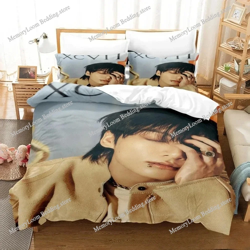 

3D Print Kpop Jeon Jung Kook Album Bedding Set Double Twin King Duvet Cover Comforter Pillowcase Boys Girls Adults Home Textiles