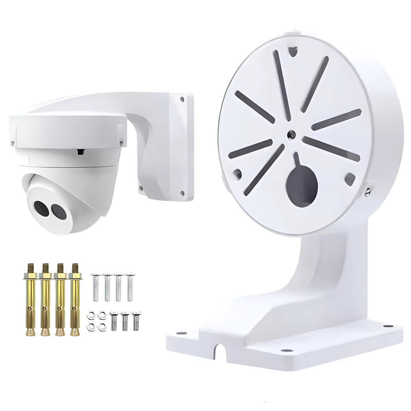 L-Type Aluminum Alloy Universal Surveillance Security CCTV Dome Camera Wall Mount Bracket Monitoring Hemisphere Camera Support