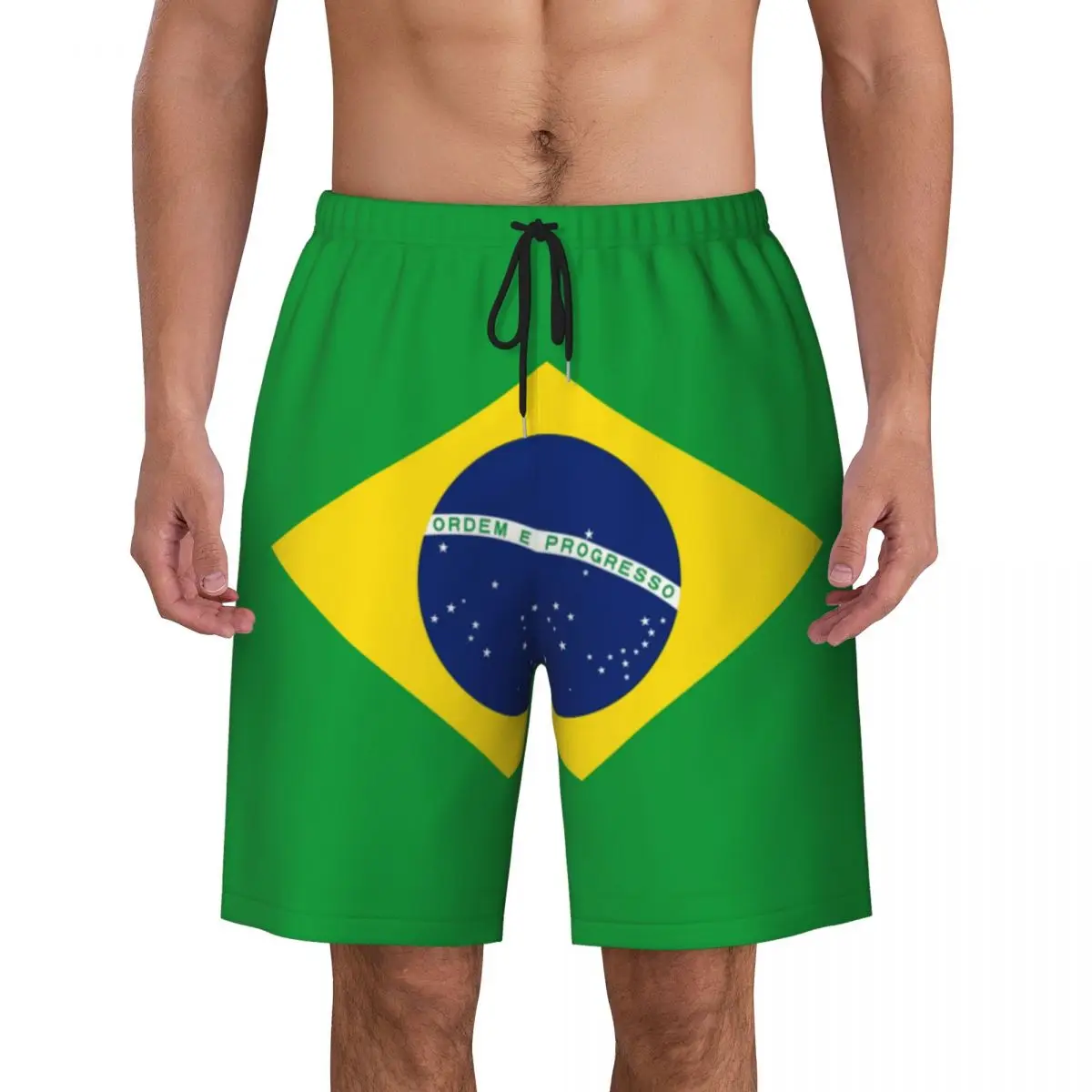 

Мужские плавки с принтом флага Бразилии, быстросохнущие купальники, пляжные шорты, шорты для доски