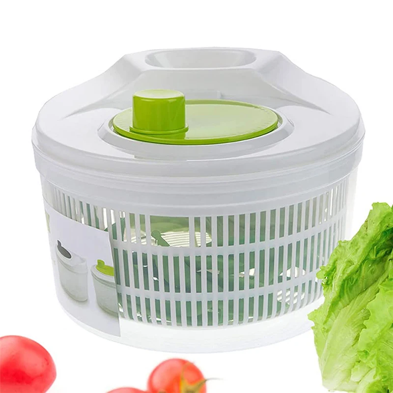 Plastica manuale verdura essiccatore insalata Spinner lattuga verdure rondella colino Crisper cucina domestica insalata strumento essiccatore di verdure