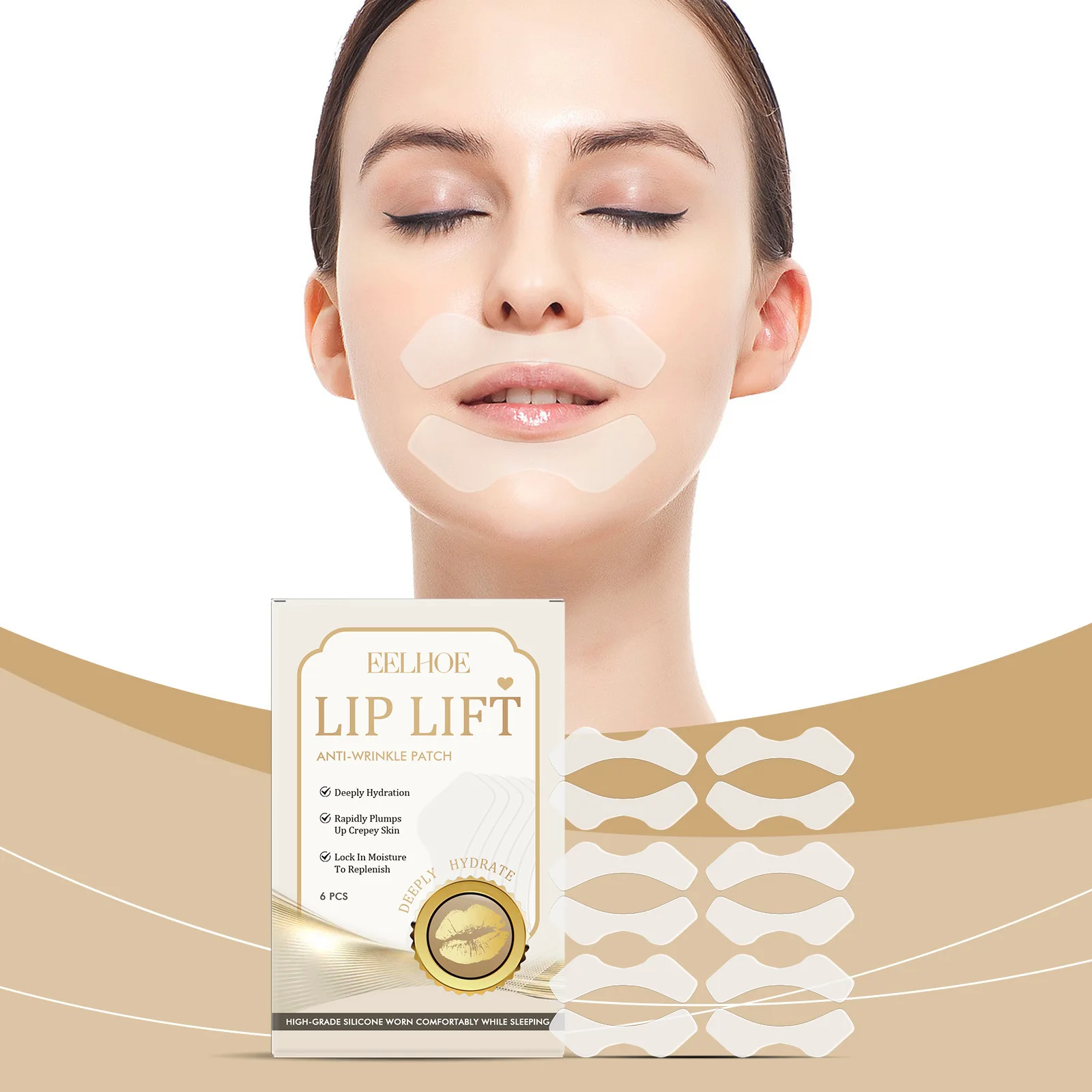 

Lip Care Patch Gently Nourishes and Moisturizes Around The Lips, Cleanses Keratin and Moisturizes The Lips