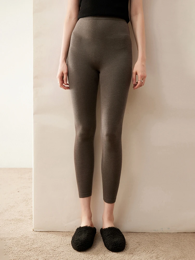 High Quality Women 100% Cashmere Legging Basic Soft elastic Pants Autumn Winter Cashmere Knitted Legging Trousers Warm Comfy