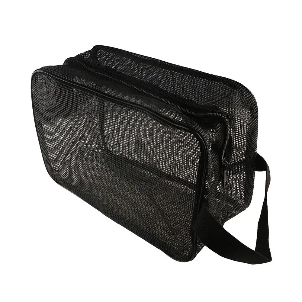 Lightweight Easily Carry Mesh Shower Bag Portable Hand-held Tote Bag Quick Dry Collapsible Cosmetic Organizer Case Gym
