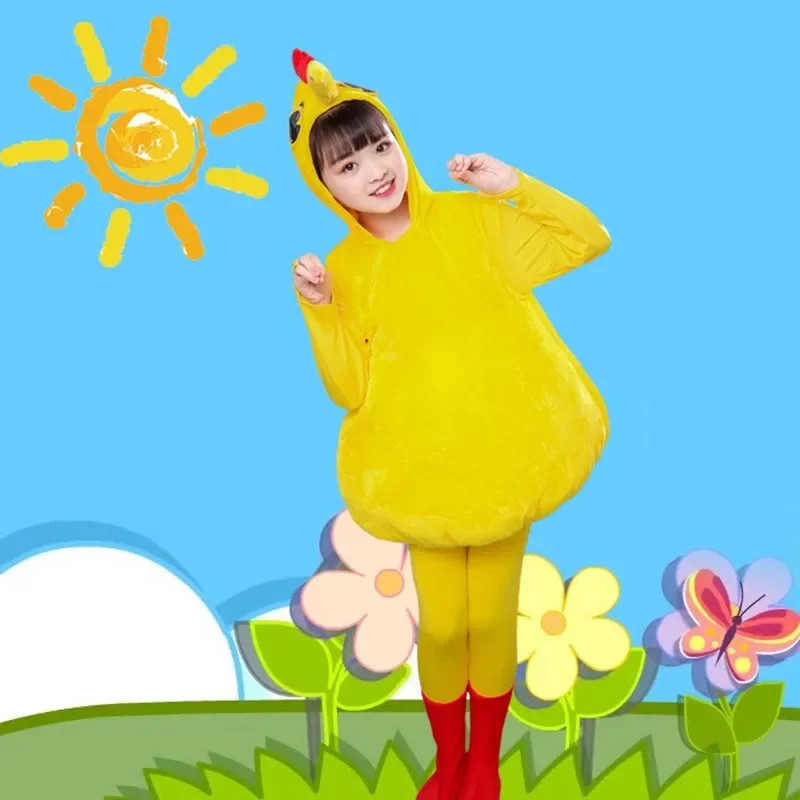 Yellow Chick Duck Costume For Children Halloween Costume Animal Dress Up For Kids Dance Clothing