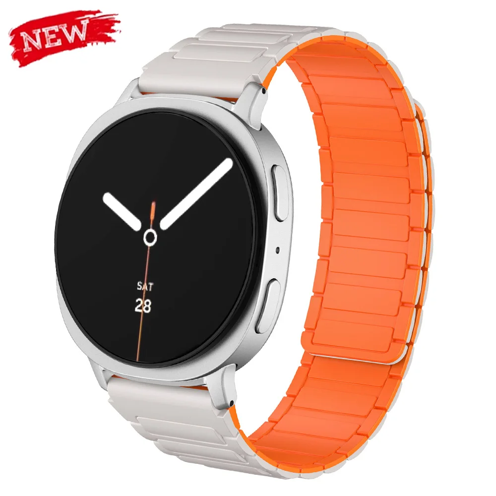 

Magnetic Band for Samsung Galaxy Watch 8 Classic 46mm 8 40mm 44mm Soft Silicone Strap for Galaxy Watch Ultra 2025 47mm Bracelet
