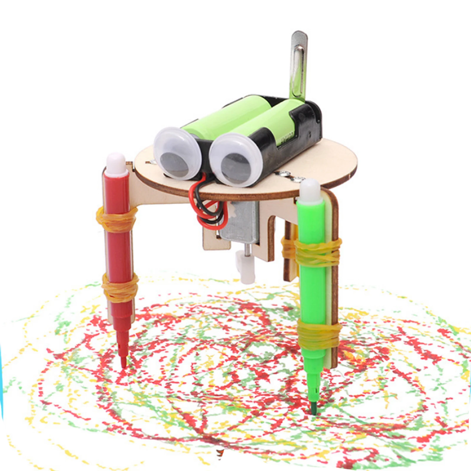 DIY Kits Graffiti Robot Model Science Toys for Children Make Vibration Graffiti Novelty Educational Toys Assembling Model Kits