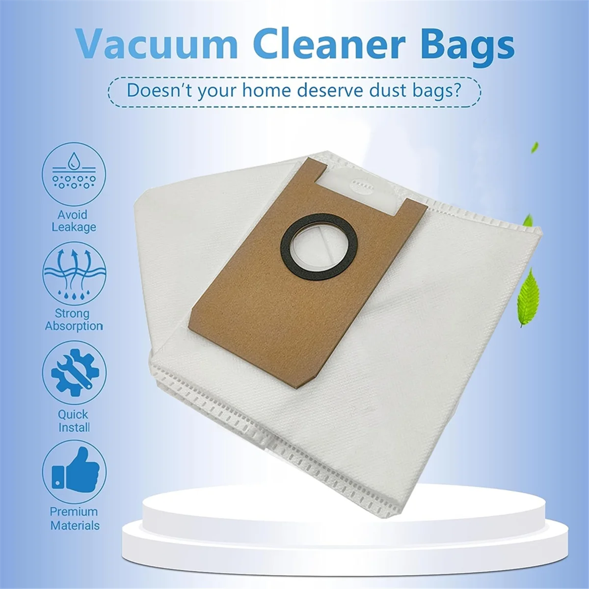 A58E-For Airrobo T20 الروبوتية مكنسة كهربائية كيس لجميع الغبار استبدال أجزاء كنس الملحقات أكياس الغبار القمامة 6 قطعة