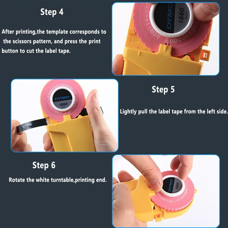 3D DIY Manual label maker 9mm for DYMO 1880 embossing plastic PVC label Manual label printer typewritter